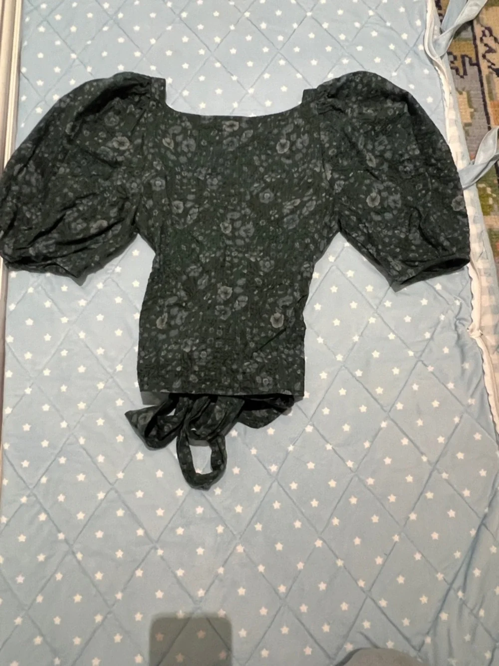 Madewell Woodland Floral Seersucker Sweetheart Wrap Top XS like new